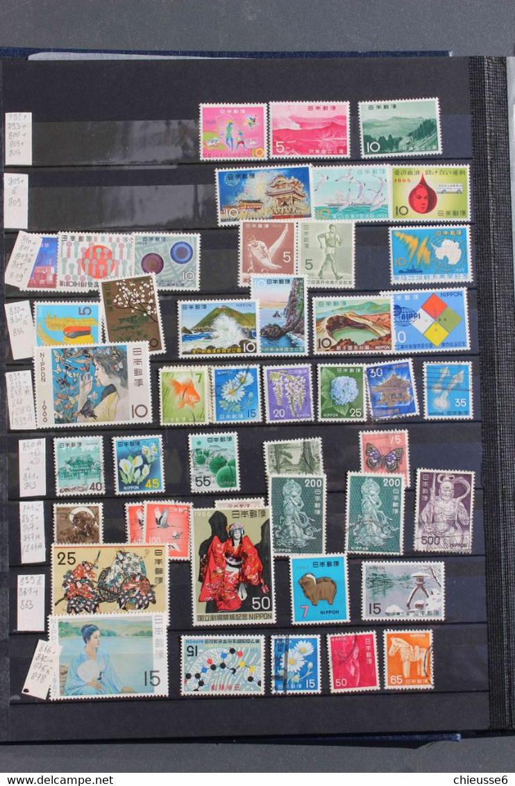 Japon - collection de timbres oblitérés