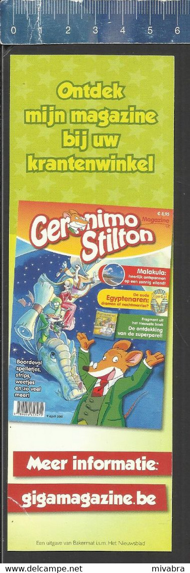 GERONIMO STILTON MAGAZINE ( BOEKENLEGGER - BLADWIJZER - MARQUE-PAGES ) - Marque-Pages