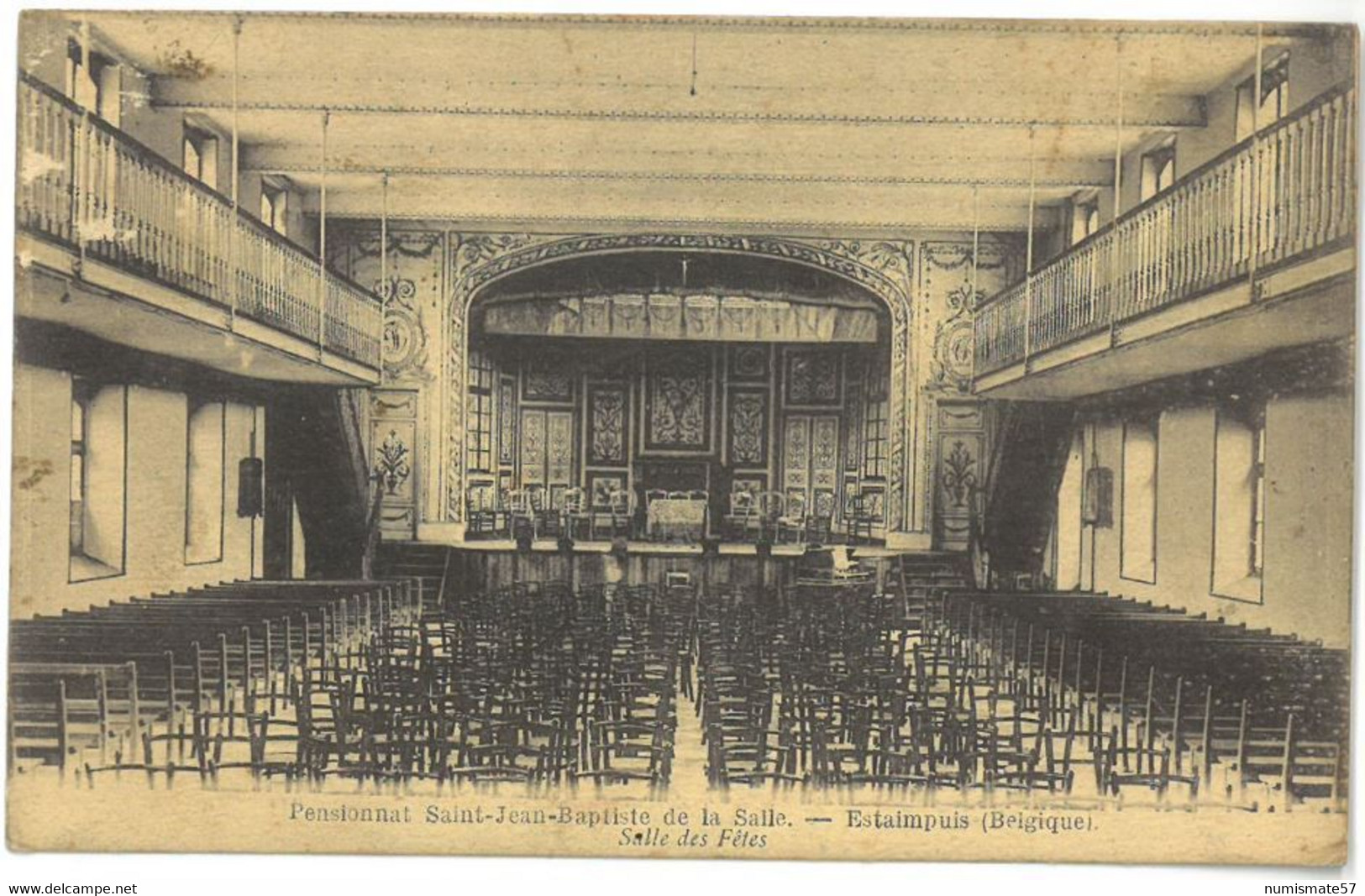 CPA ESTAIMPUIS - Pensionnat Saint Jean Baptiste De La Salle - Salle Des Fêtes - Année 1927 - Estaimpuis