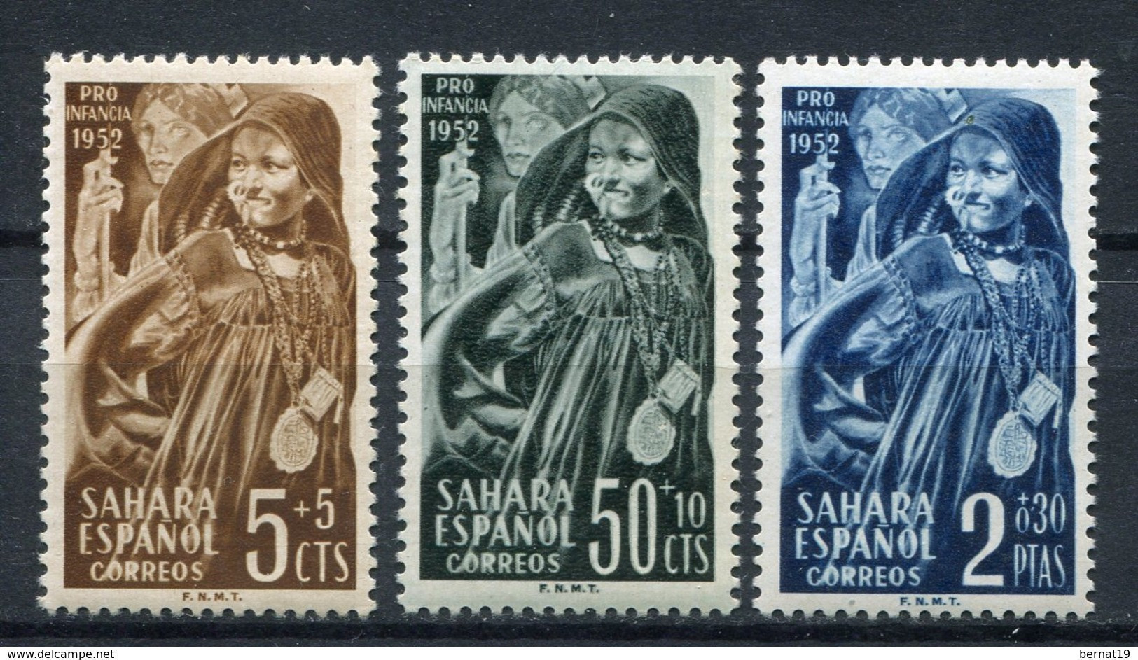 Sahara 1952. Edifil 94-96 X 2 ** MNH. - Sahara Español