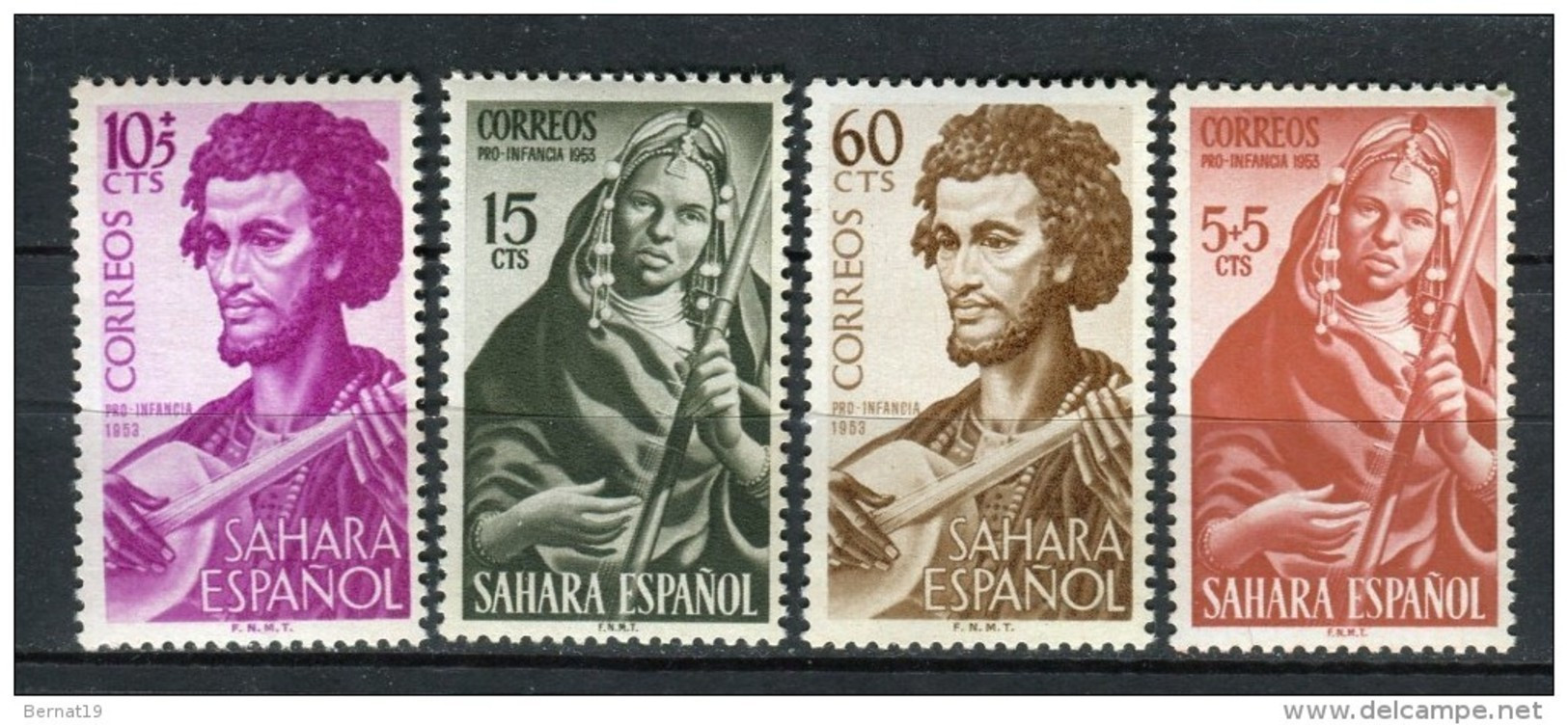 Sahara 1953. Edifil 104-07 X 2 ** MNH. - Sahara Español