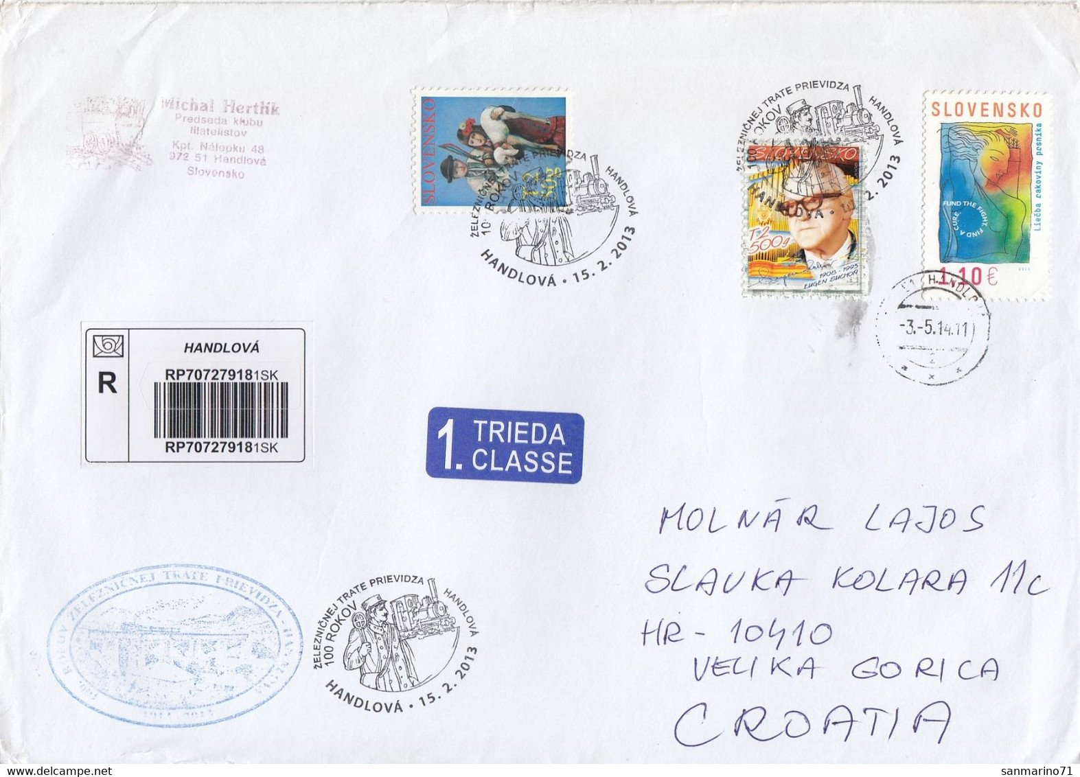 SLOVAKIA Cover Letter 575,box M - Covers & Documents