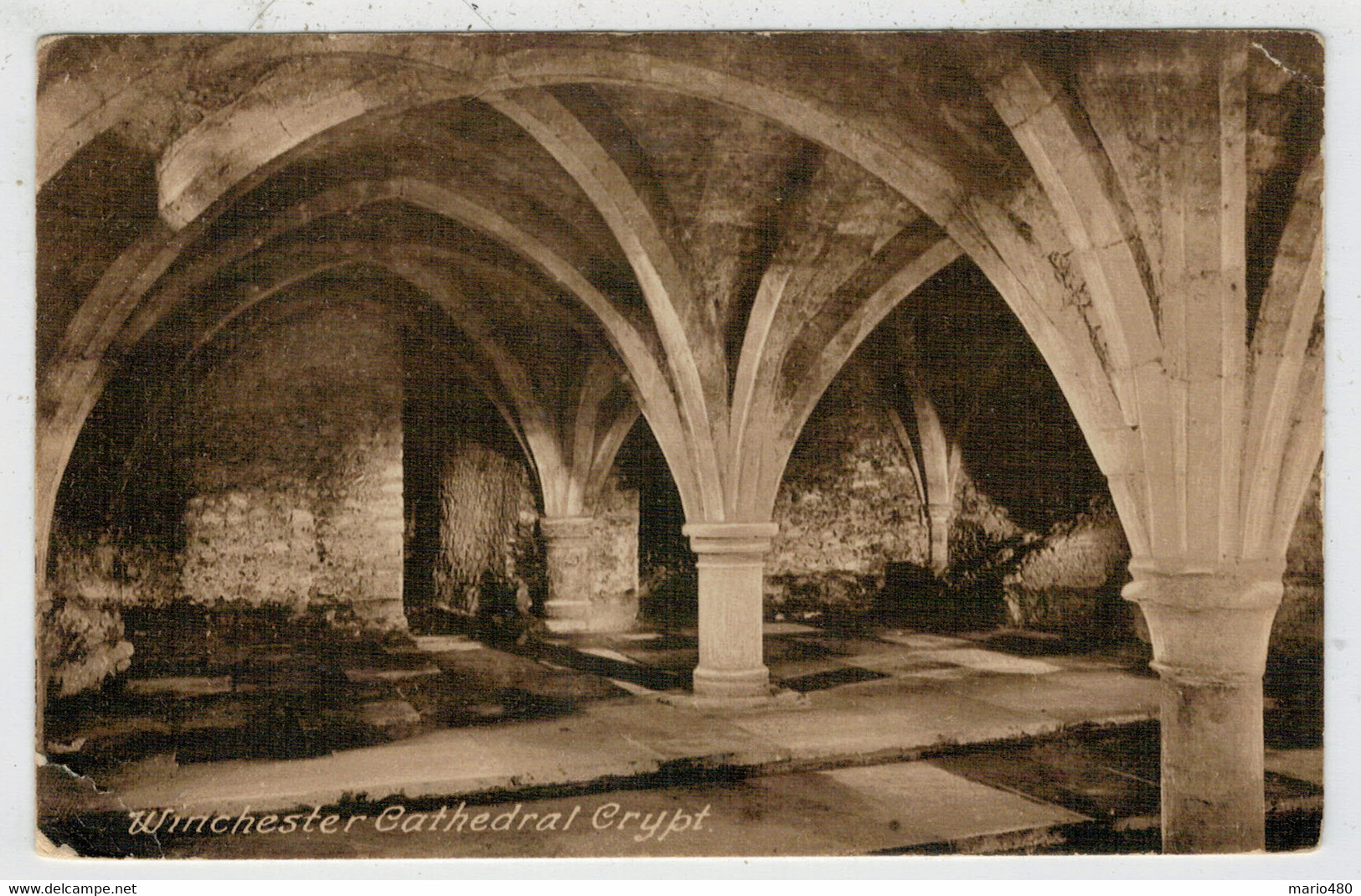 C.P.  PICCOLA   WINCHESTER   CATHEDRAL   CRYPT               2 SCAN (NUOVA) - Winchester