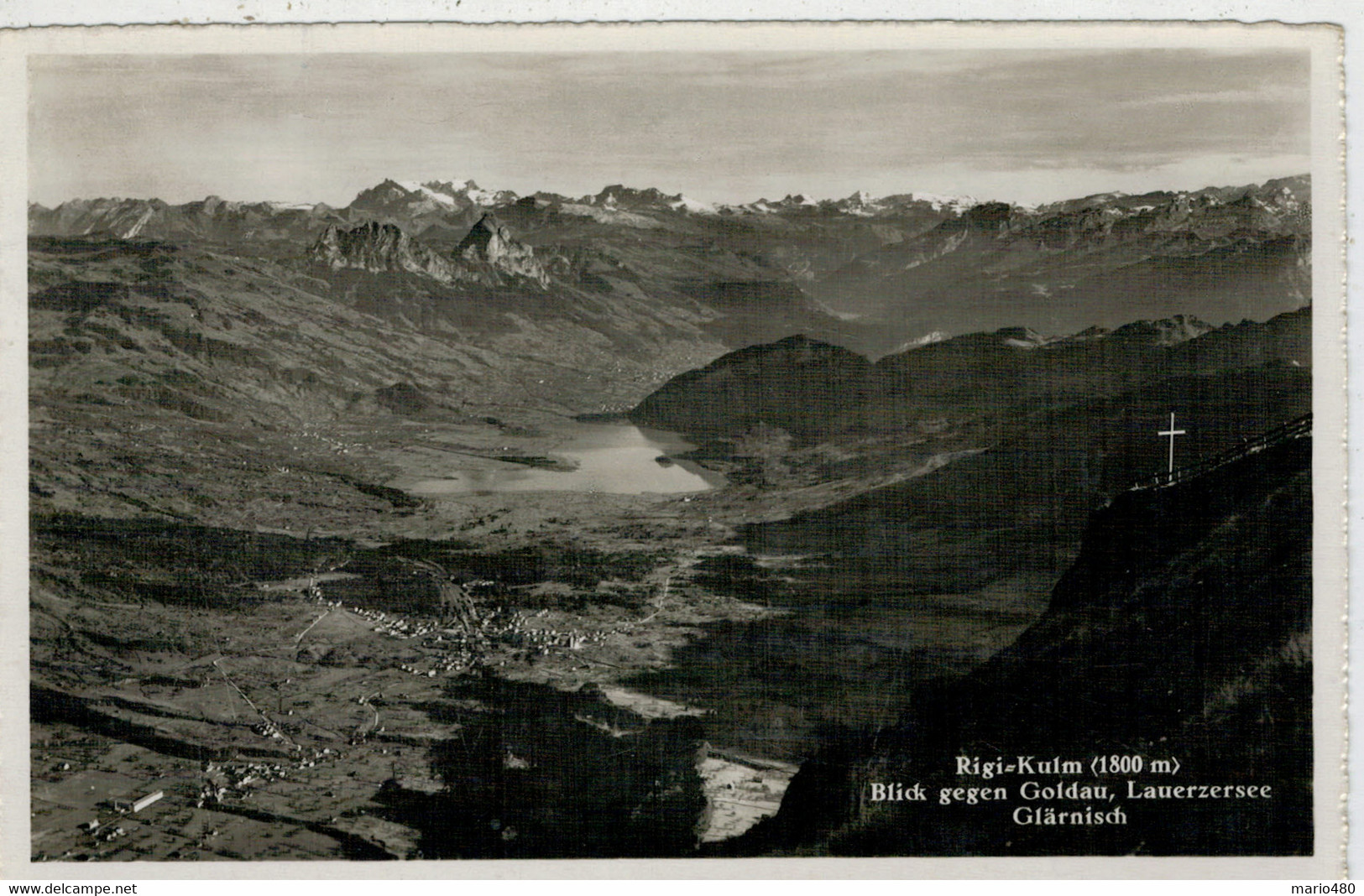 C.P.  PICCOLA     RIGI-KULM   BLICK  GEGEN  GOLDAU  LAUERZERSEE  GLARNISCH    2 SCAN  (VIAGGIATA) - Lauerz