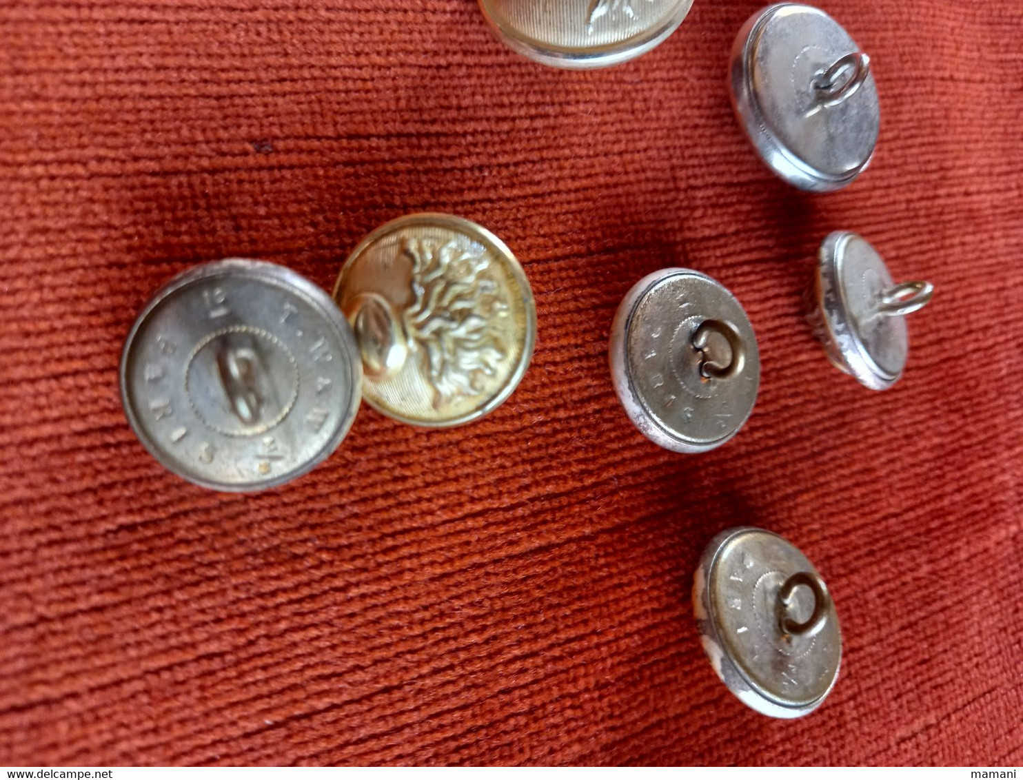 7 Boutons Militaria - Knopen