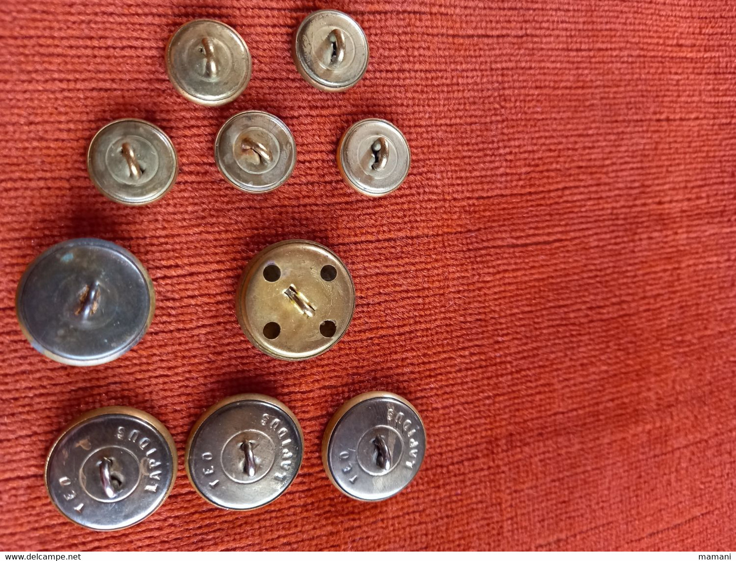 10 Boutons Ancre Marine - Bottoni