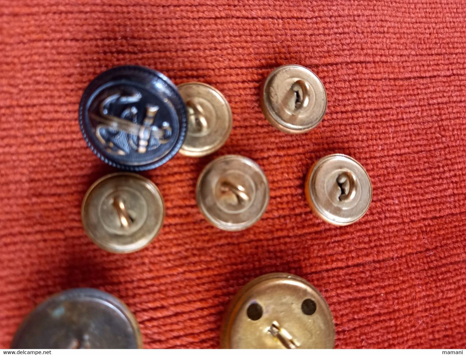 10 Boutons Ancre Marine - Buttons