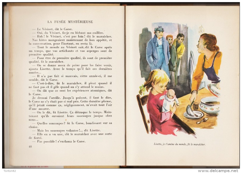 André Massepain - La Fusée Mystérieuse - Bibliothèque Rouge Et Or  - ( 1959 ) . - Bibliothèque Rouge Et Or