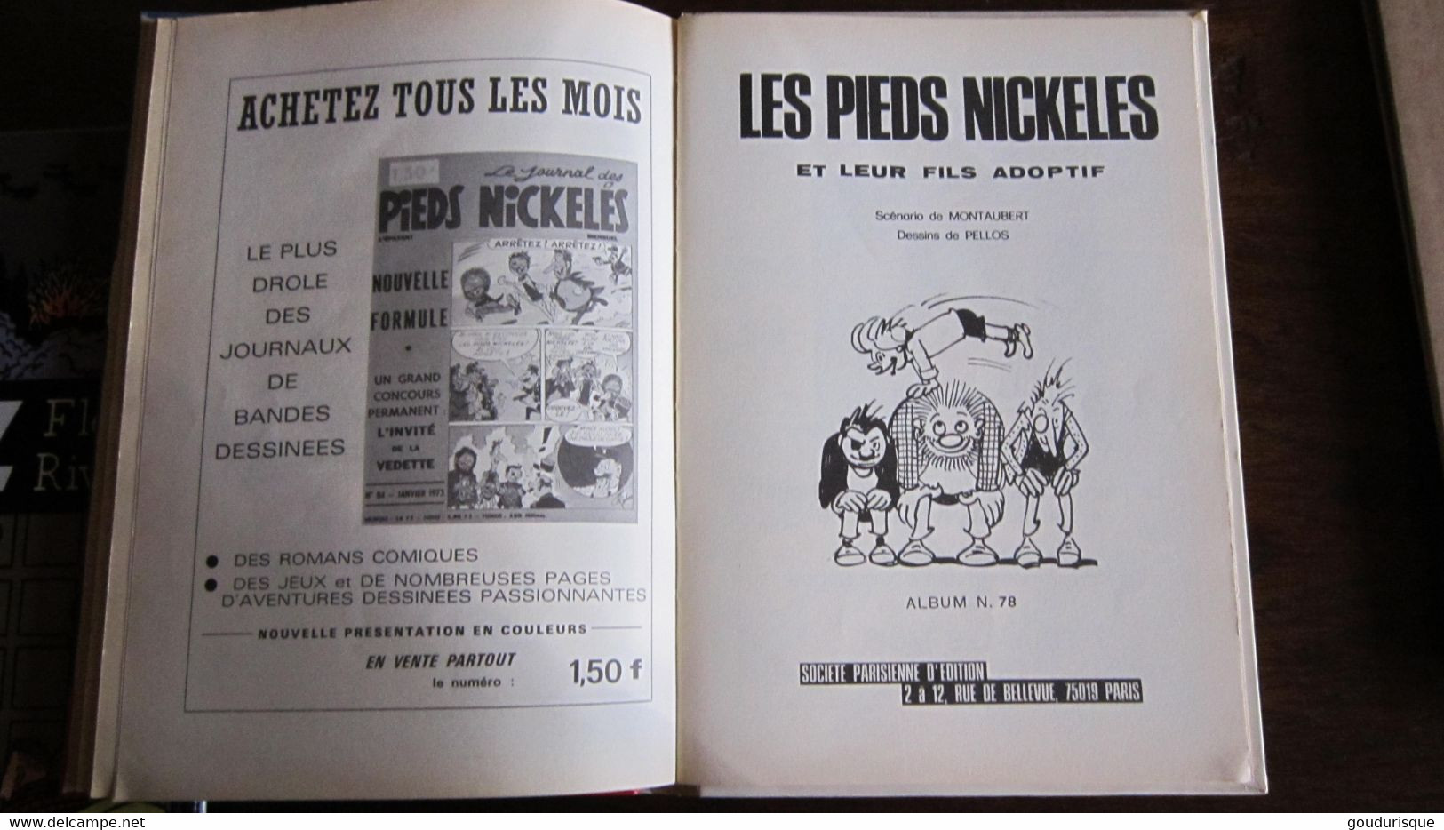 RELIURE LES PIEDS NICKELES N°1 4 HISTOIRE 26 ,76 , 77 , 78 album cartonné