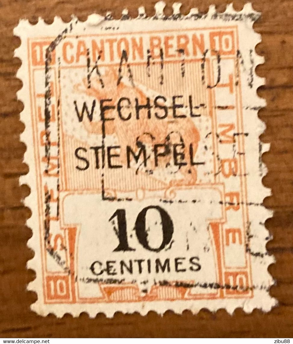 Fiskalmarke / Revenue Stamp Canton Bern - Wechsel-Stempel 10 Centimes - Steuermarken