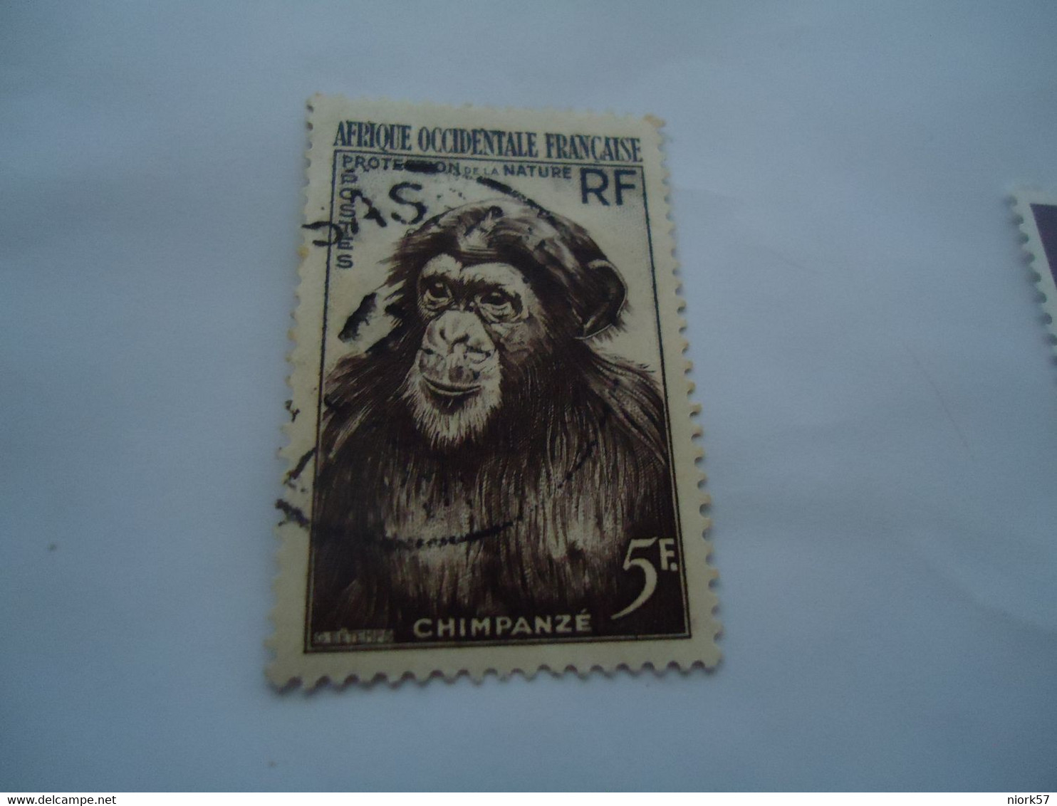 AFRIQUE OCCIDENTALE  FRANCE  USED  STAMPS ANIMALS CHIMPANZEES - Chimpanzees