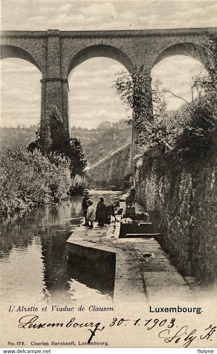 Luxembourg - L’alzette Et Viaduc De Clausen - Lavoir Laveuses - Luxemburg - Luxembourg - Ville