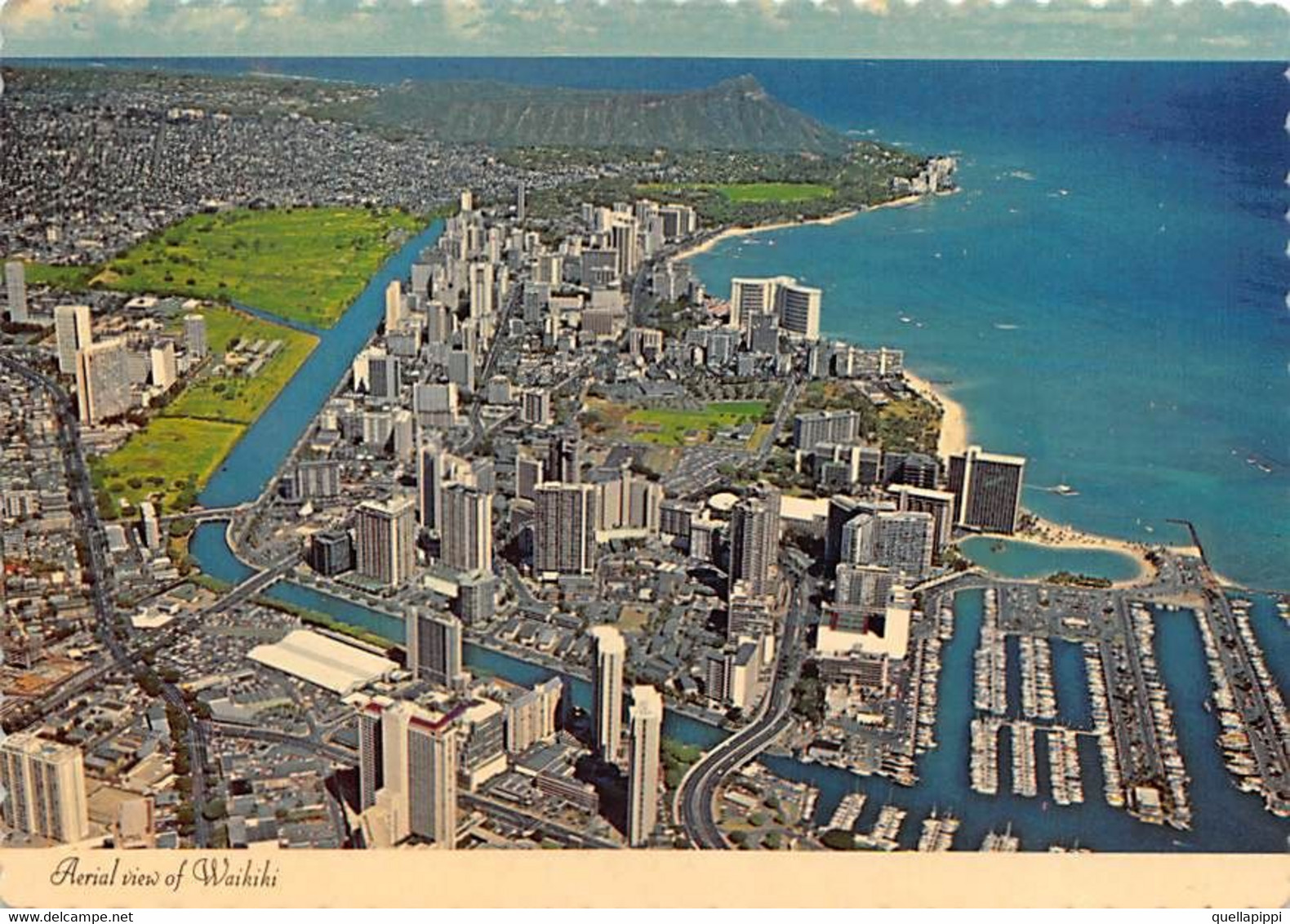 014437 "HAWAII - HONOLULU - WAIKIKI BEACH AND DIAMOND HEAD"  VEDUTA. CART NON SPED - Honolulu