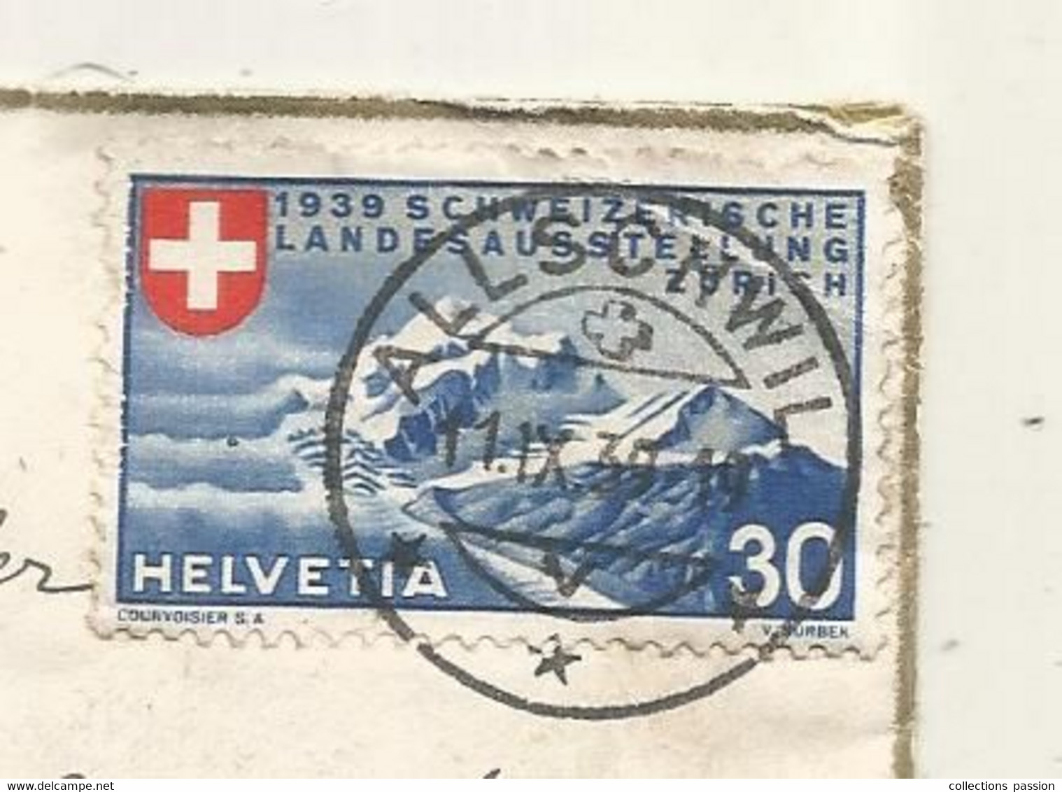 LETTRE, Suisse , ALLSCHWIL ,1939 , AUXERRE ,YONNE - Marcophilie