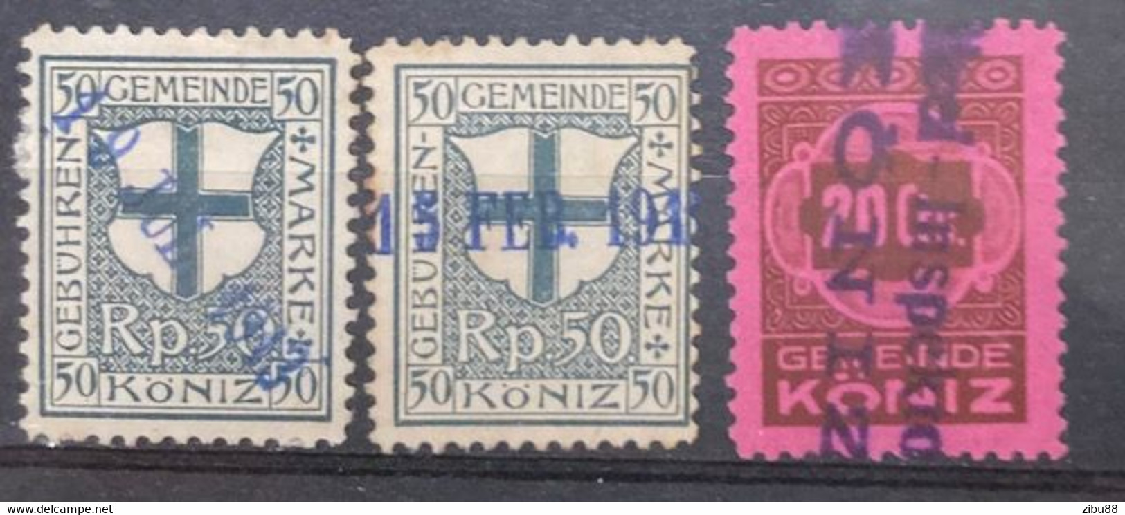 Fiskalmarken / Revenue Stamp Switzerland - Gemeinde Köniz BE - Fiscaux