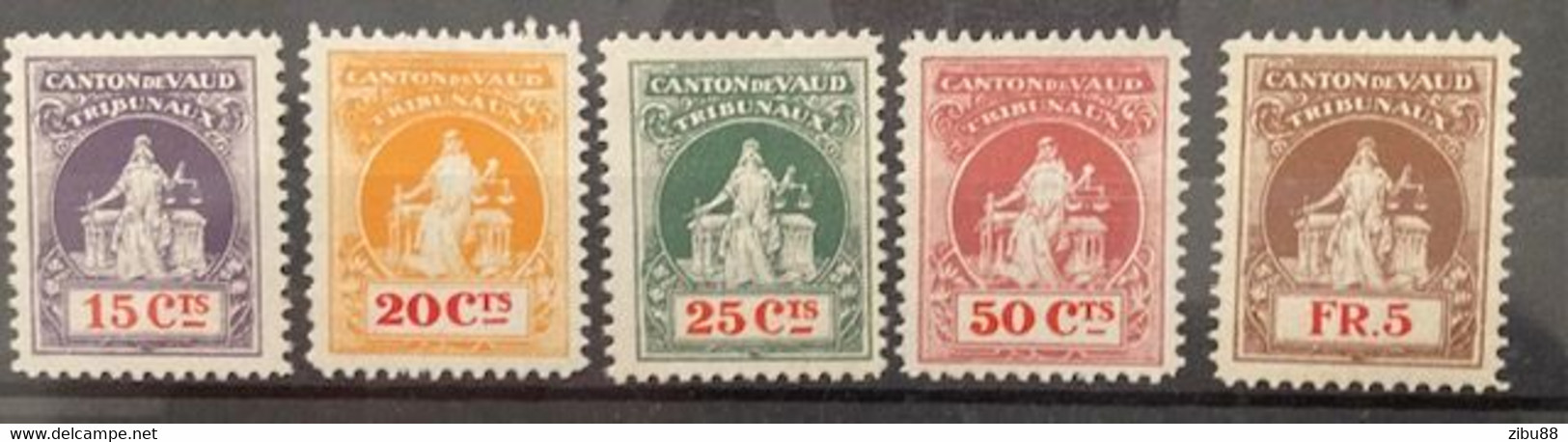 Fiskalmarken / Revenue Stamp Switzerland - Kanton Waadt (Vaud), Tribunaux - Revenue Stamps