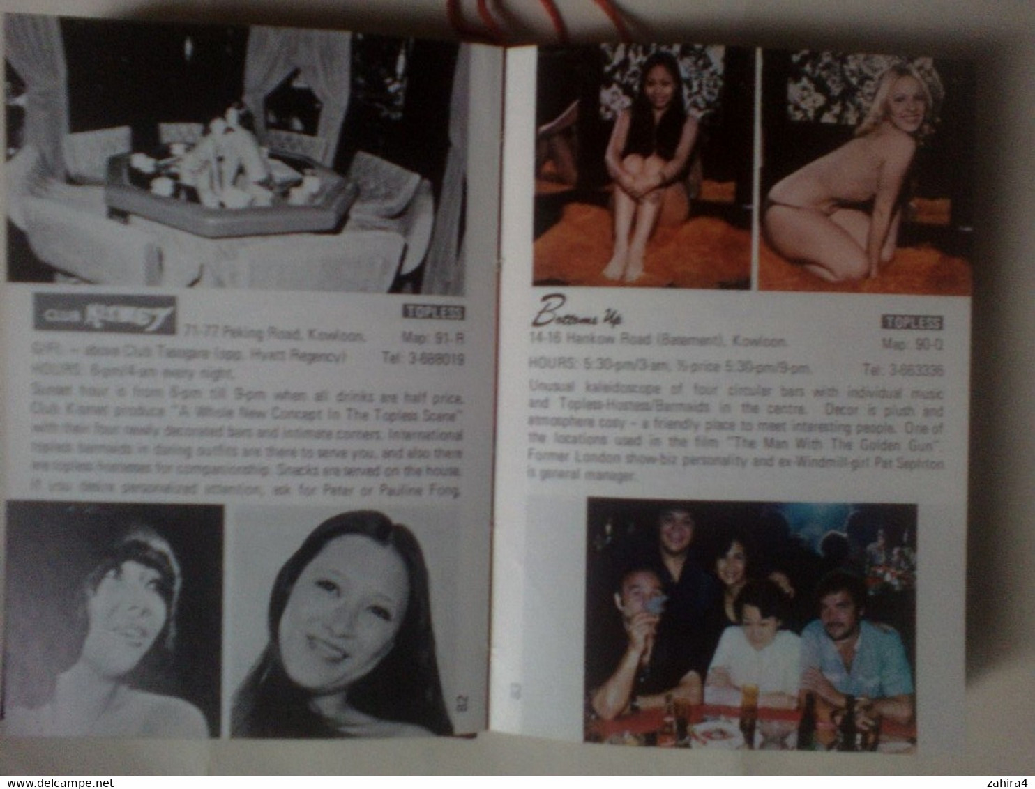 Hong Kong Tourist (érotisme photos) Association official guidebook avec escort service Adam's Eve ltd Hong Kong Venus ..