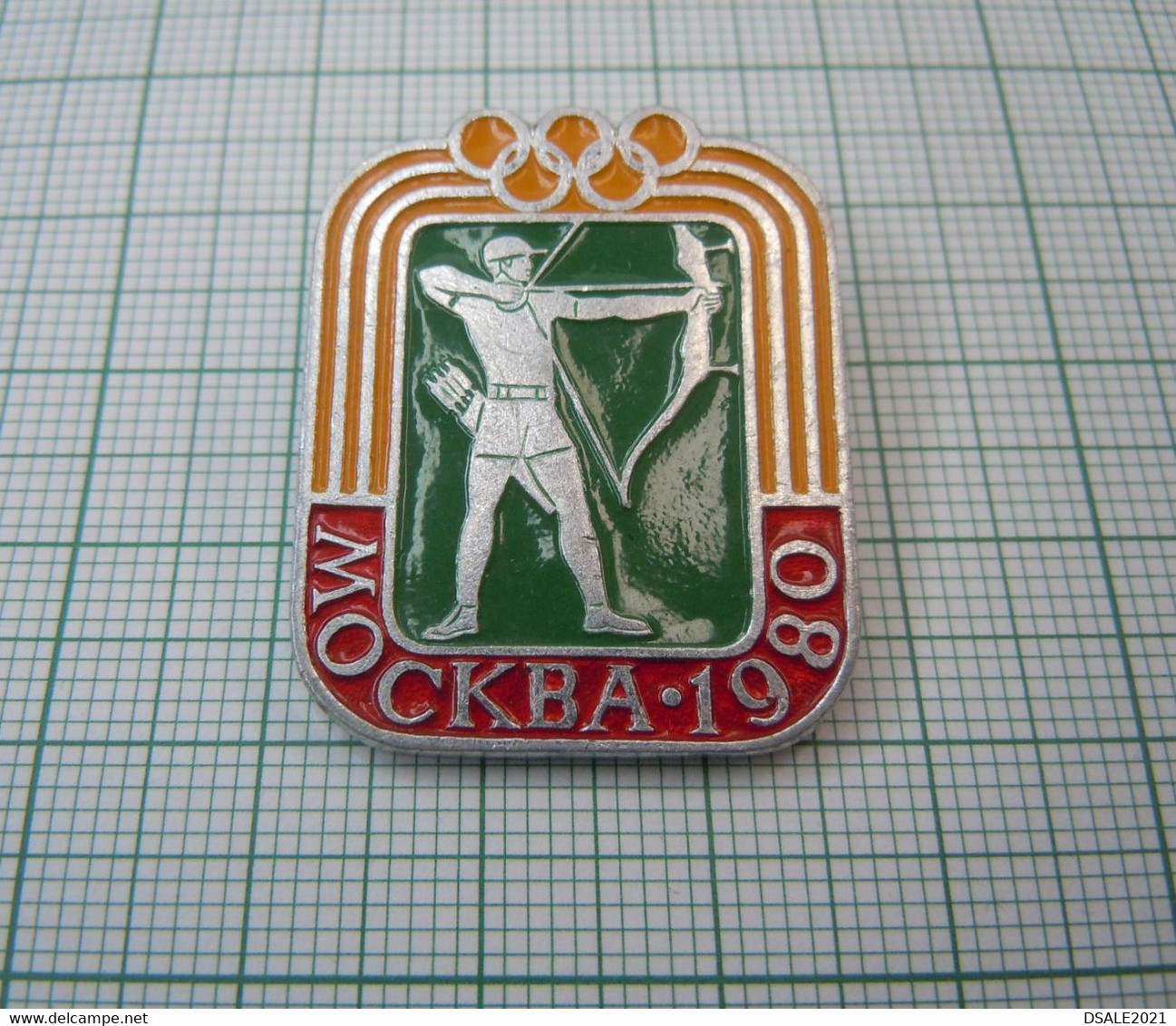 Russia USSR Russland Sowjetunion Moscow 1980 Summer Olympic Archery Sport Mascot Vintage Pin Badge (m985) - Archery