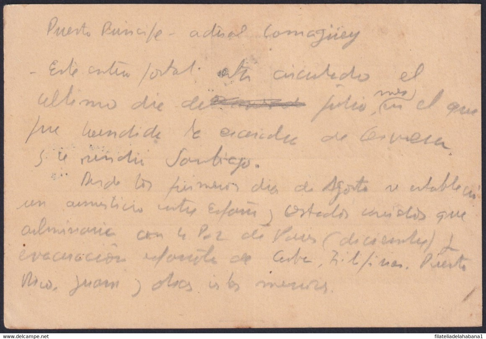 1898-EP-121 CUBA SPAIN 1898 1c ALFONSO XIII AUTONOMIA POSTAL STATIONERY USED. - Other & Unclassified