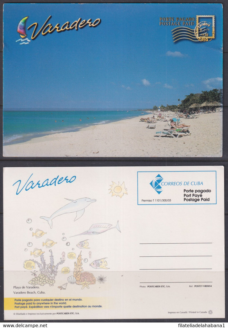 2003-EP-52 CUBA 2003 TOURISM VARADERO BEACH POSTAL STATIONERY UNUSED. - Altri & Non Classificati