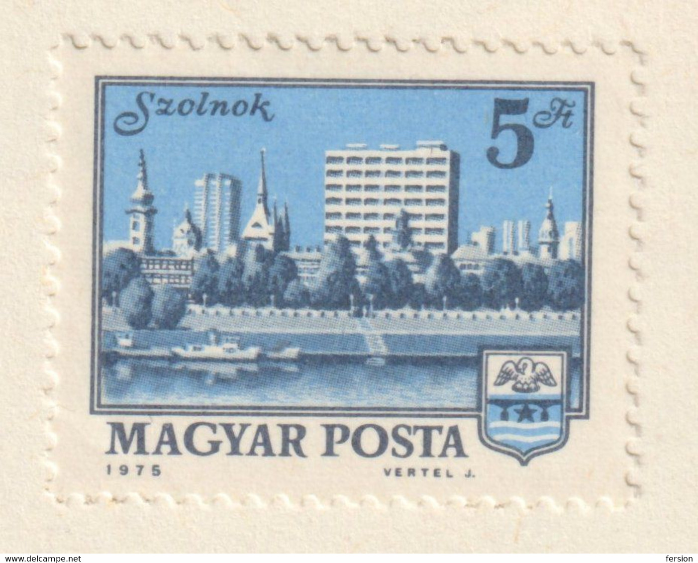 Coat Of Arms : Pelican + BRIDGE River Tisza Ship / 900th Anniv. City SZOLNOK Hungary 1975 FDC Cover - Storia Postale