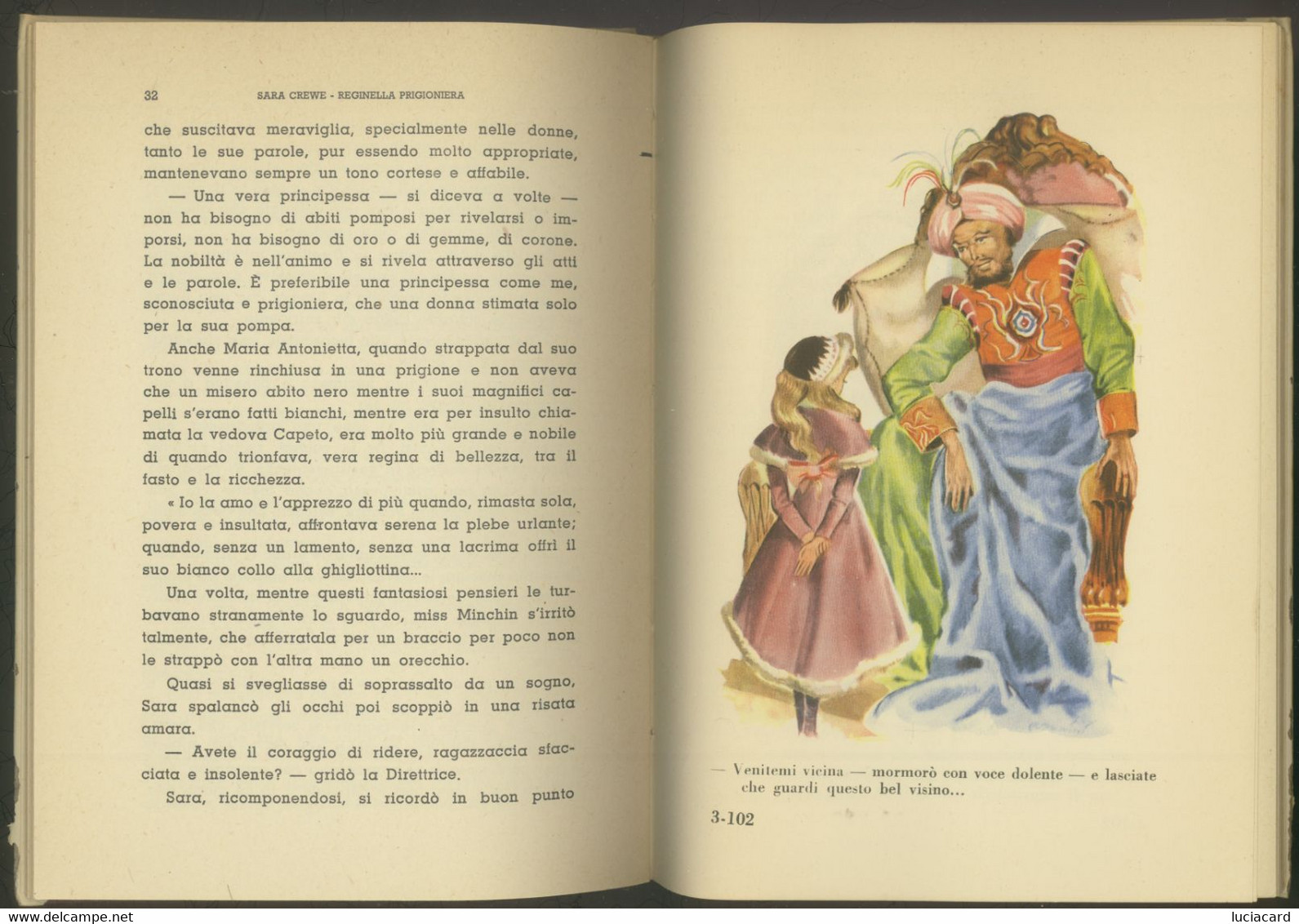 SARA CREWE REGINELLA PRIGIONIERA -F. BURNETT -EDITRICE CARROCCIO MILANO - Niños Y Adolescentes