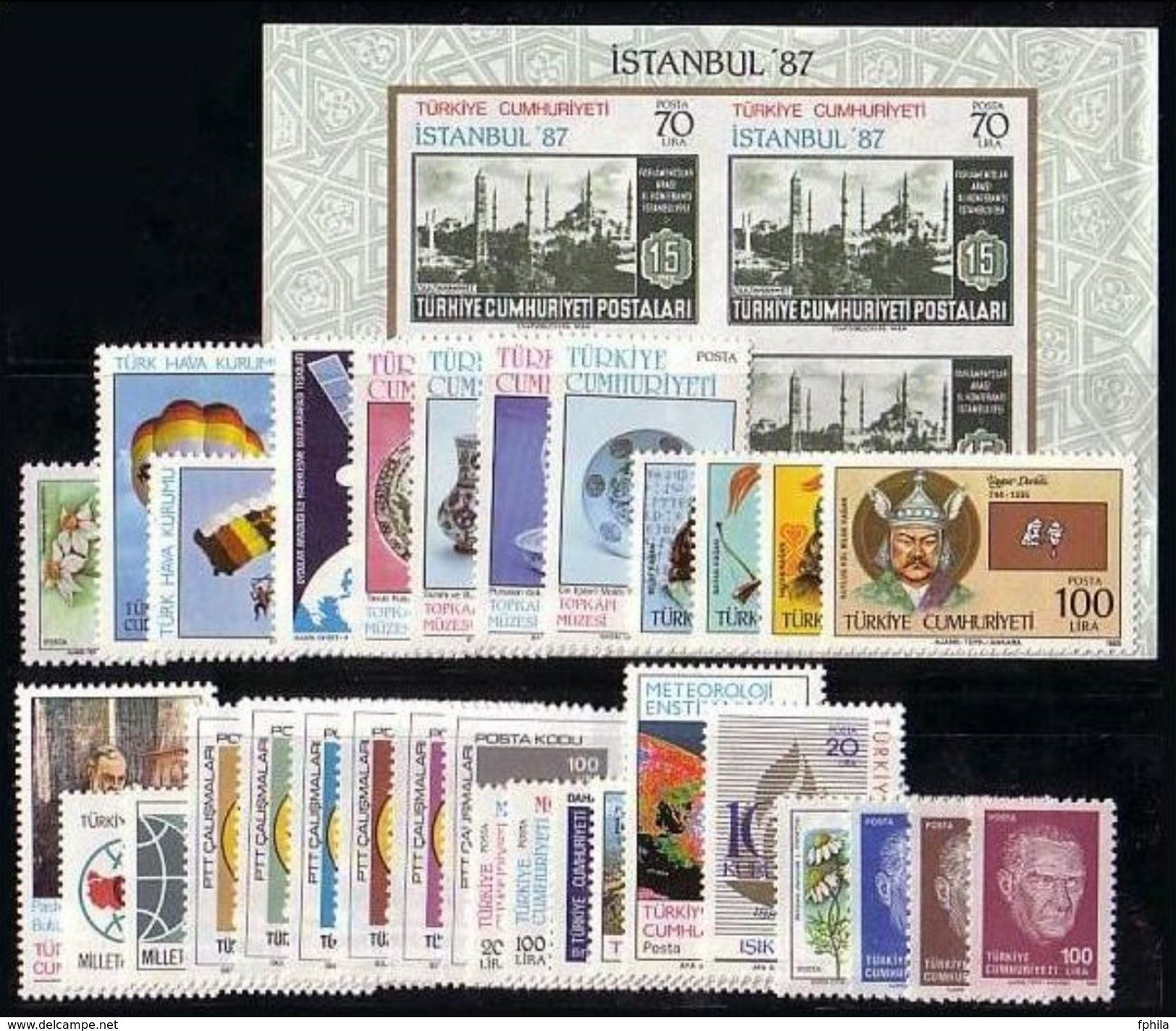 1985 TURKEY YEAR COMPLETE SET ALL MNH ** (Europa Cept Issue Is Not Included) - Años Completos