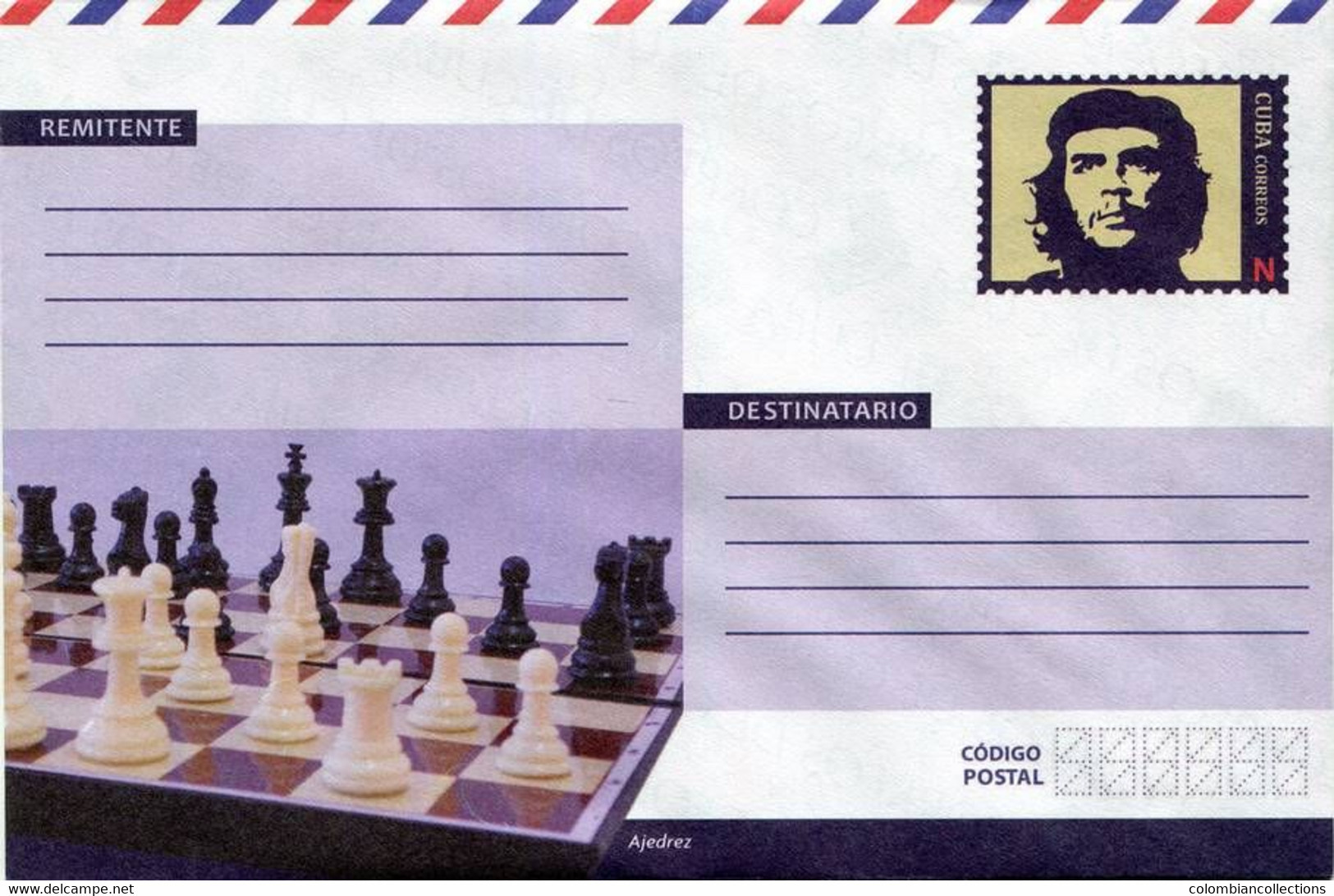 Lote PEP1393, Cuba, Entero Postal, Stationery, Cover, N, Che Guevara, Chess - Cartes-maximum