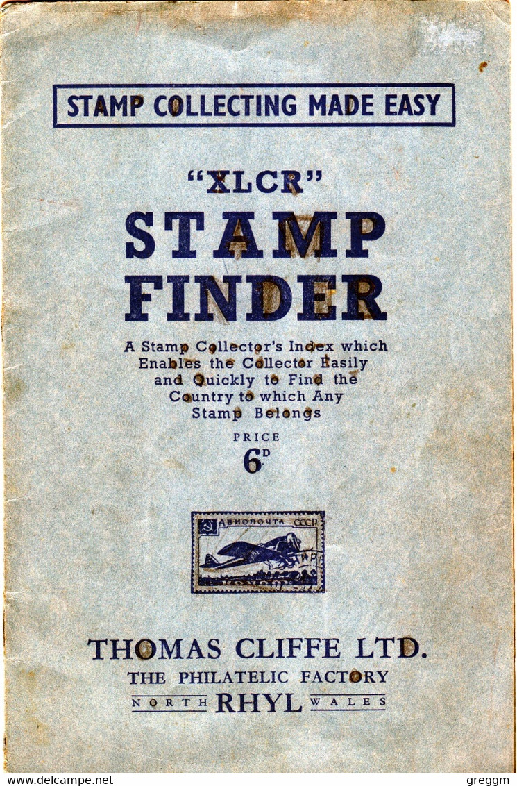 XLCR Stamp Finder Good Condition Probably From The 1950's But No Date. - Libros Sobre Colecciones