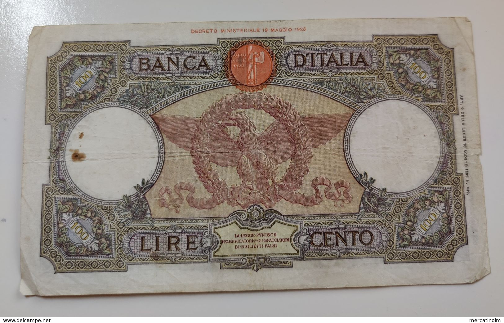 100 Lire Roma Guerriera 1942 - 100 Lire