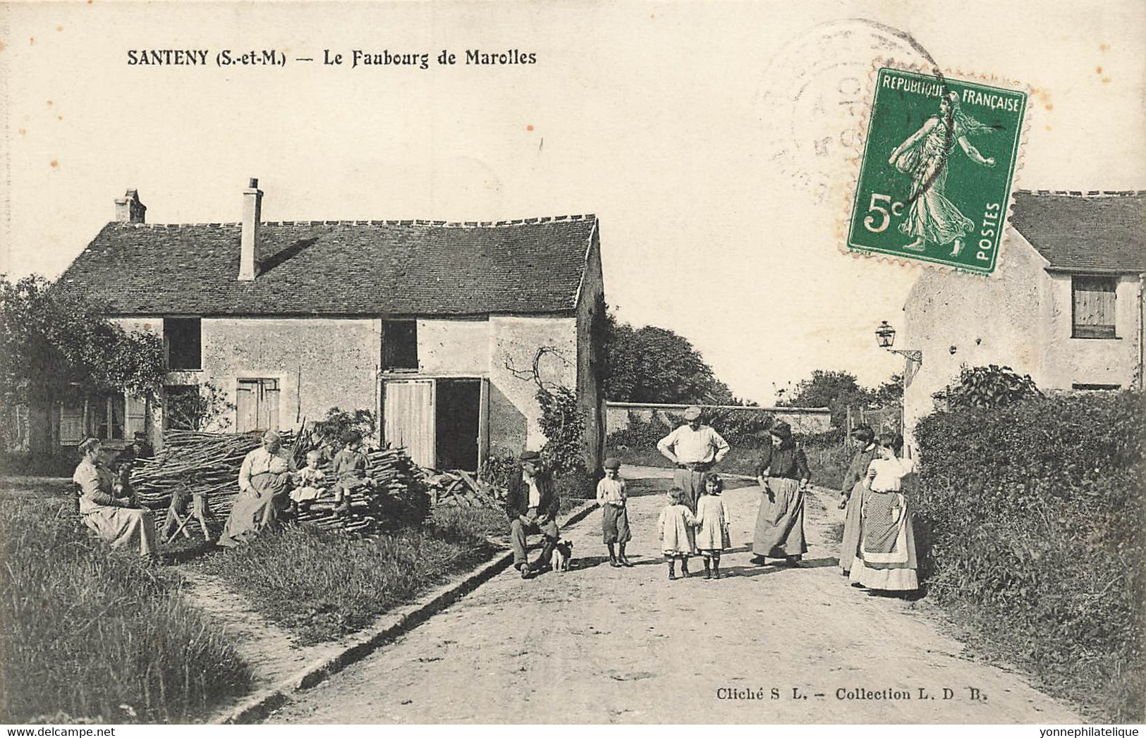 94 - VAL DE MARNE - SANTENY - Le Faubourg De Marolles - Scène Paysanne Animée - Superbe - 10609 - Santeny