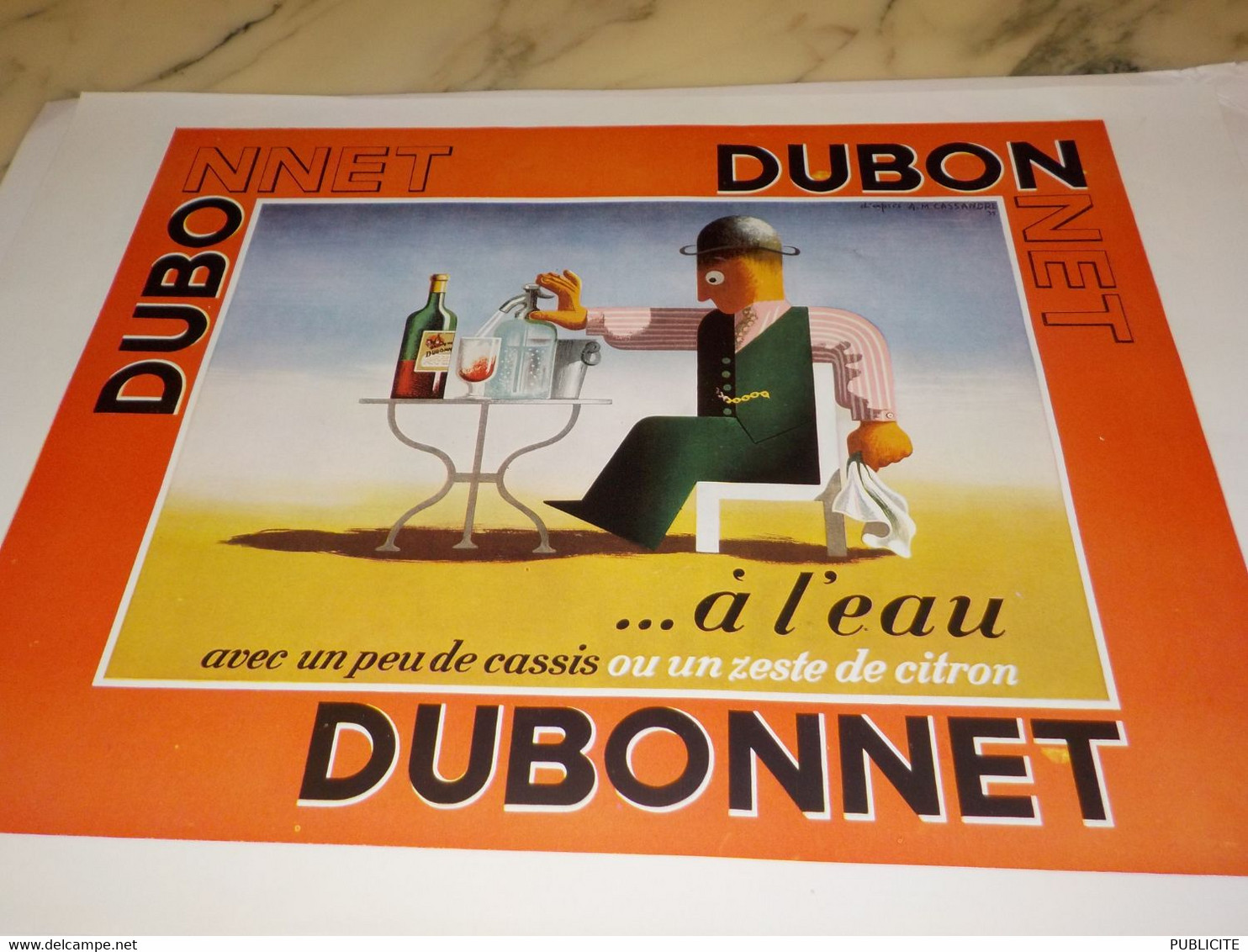 ANCIENNE PUBLICITE L EAU  ET DUBONNET 1935 - Alcools