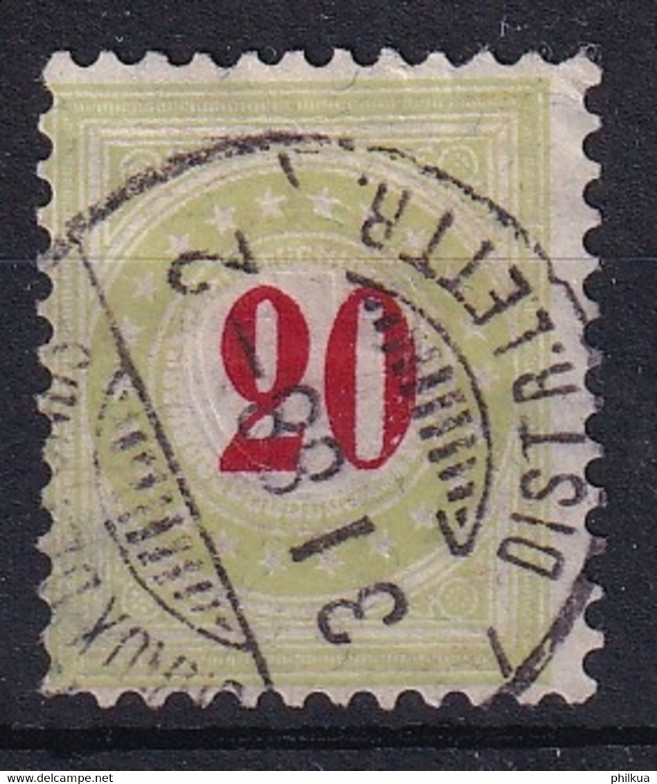 Portomarke Zumst. 19B / Michel 19Xba - Typ 2 N - Strafportzegels