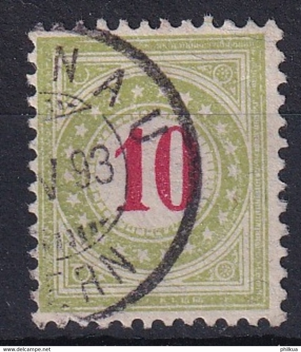 Portomarke Zumst. 18D / Michel 18AX - Typ 2 N (lebhaftgrünlicholiv) - Taxe