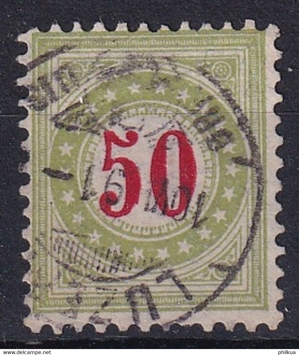 Portomarke Zumst. 19D / Michel 19AX - Typ 2 K (lebhaftgrünlicholiv) - Strafportzegels