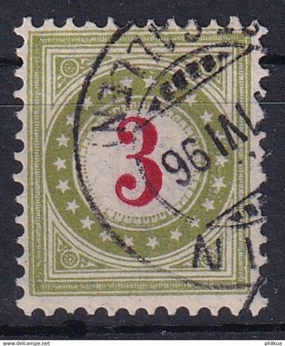 Portomarke Zumst. 16D / Michel 16AX - Typ 2 N (grünoliv) - Strafportzegels