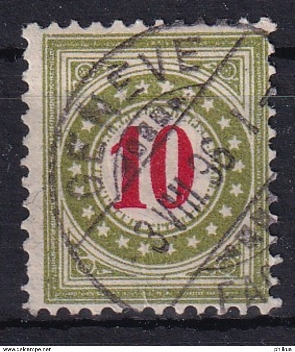 Portomarke Zumst. 18Db / Michel 18AXdb - Typ 2 K Stempel GENÈVE - Strafportzegels