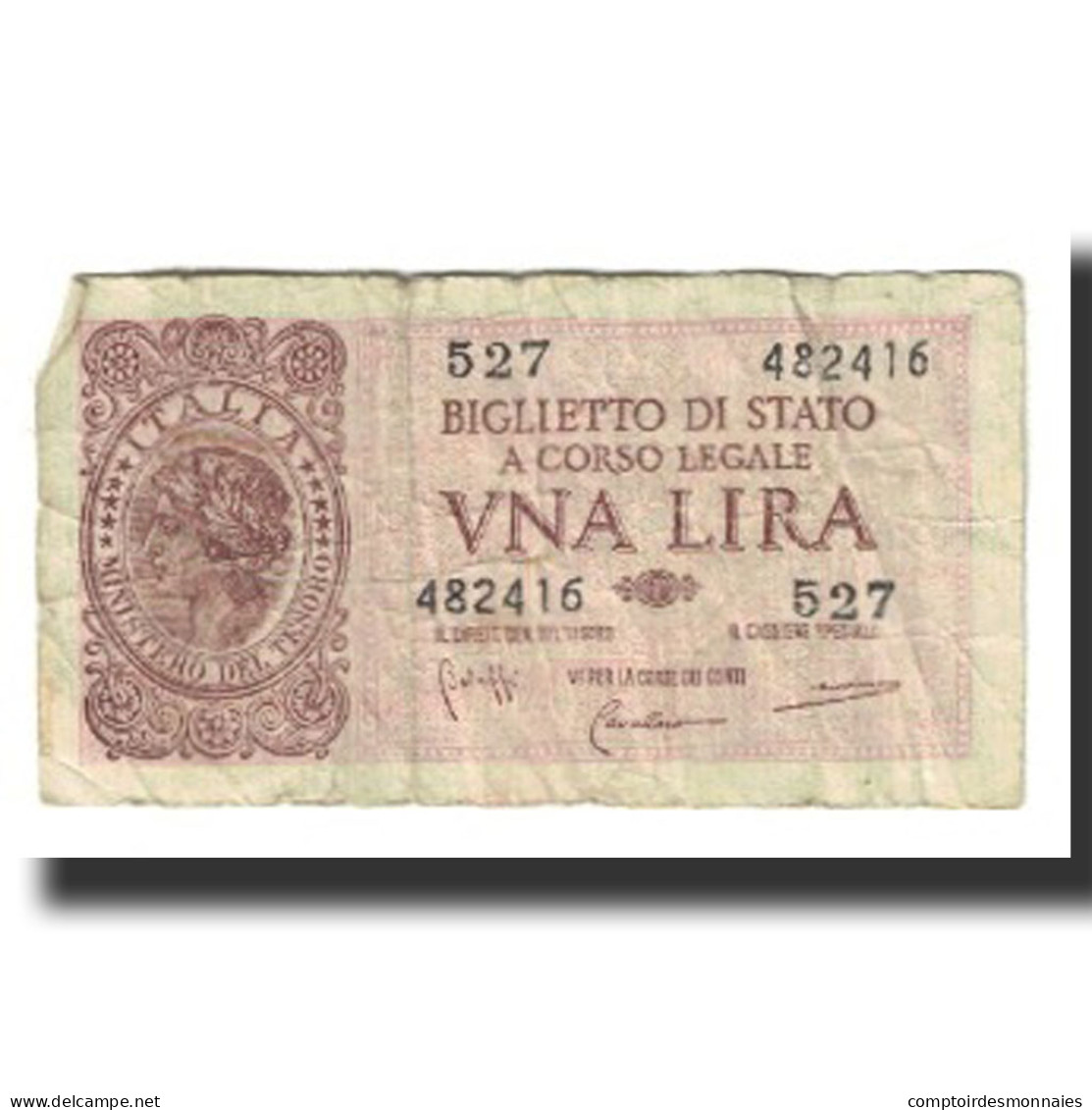 Billet, Italie, 1 Lira, 1944, 1944-11-23, KM:29b, TB - Regno D'Italia – 1 Lire