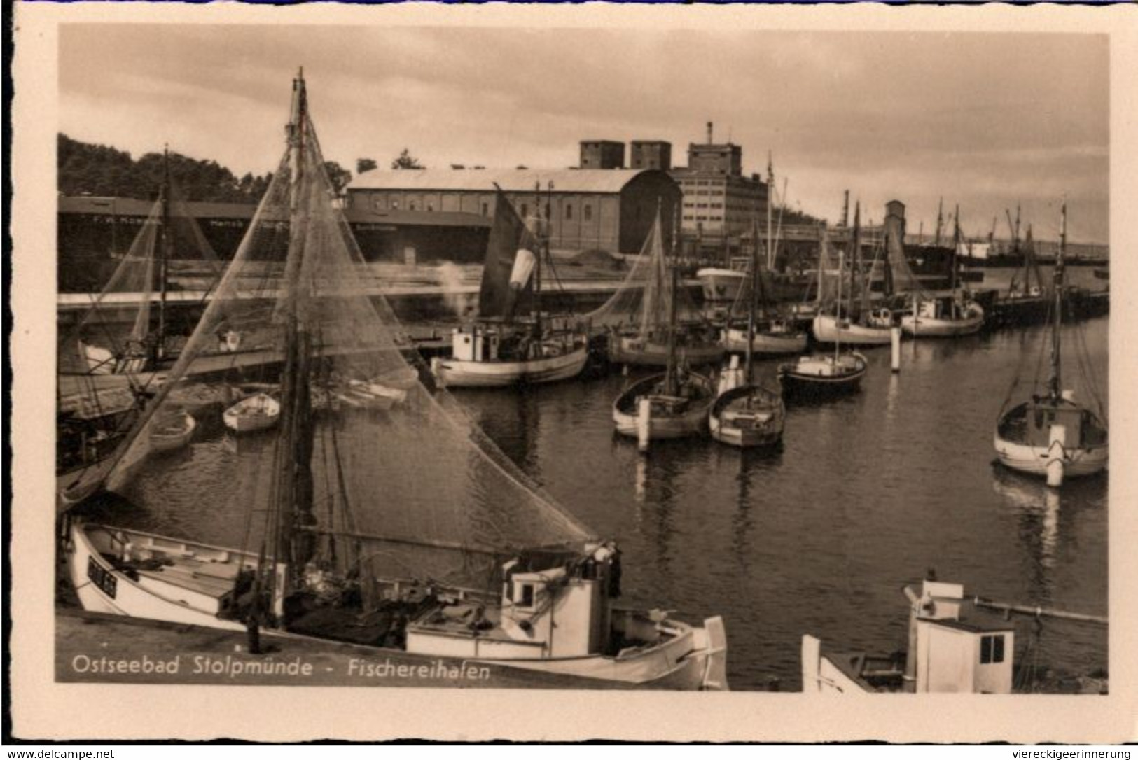 ! Alte Ansichtskarte Stolpmünde In Pommern, Fischereihafen, Harbor, Ships, Fishing Boats - Pommern