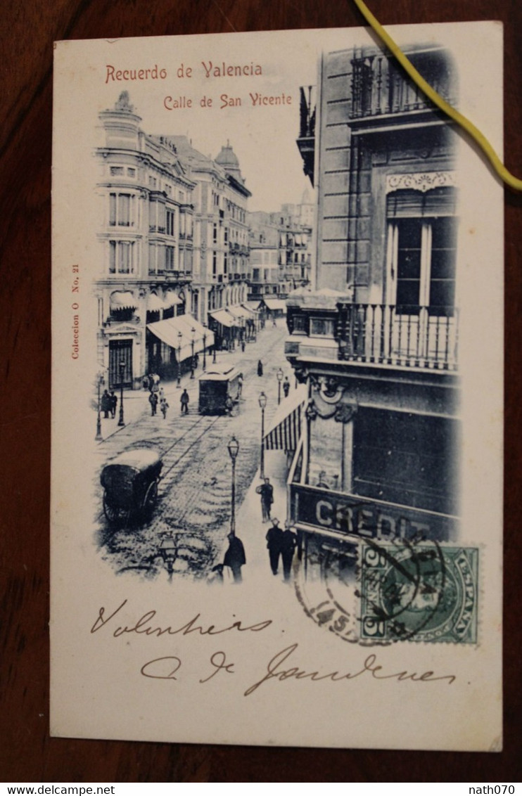 Cpa Ak 1904 Recuerdo De Valencia Espagne Spana Spain France Bourg La Reine Imprimé - Valencia