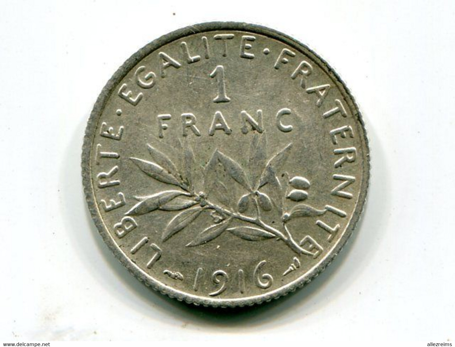 FRANCE : Pièce De 1 Franc Argent 1916 - 1 Franc
