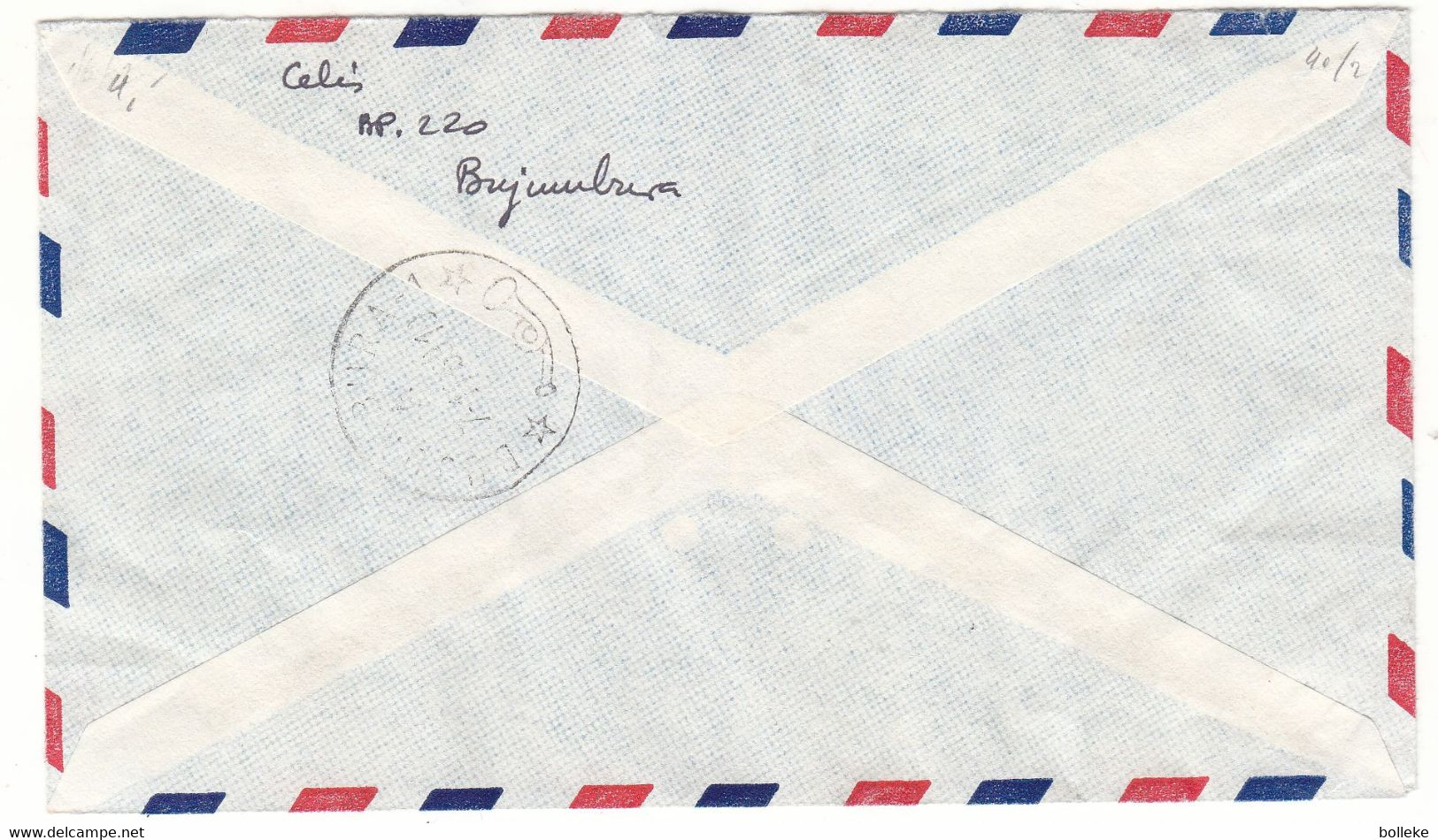 Burundi - Lettre Recom De 1969 - Oblit Usumbura - Plume - Timbre Avec Vignettes - Rare - Lettres & Documents