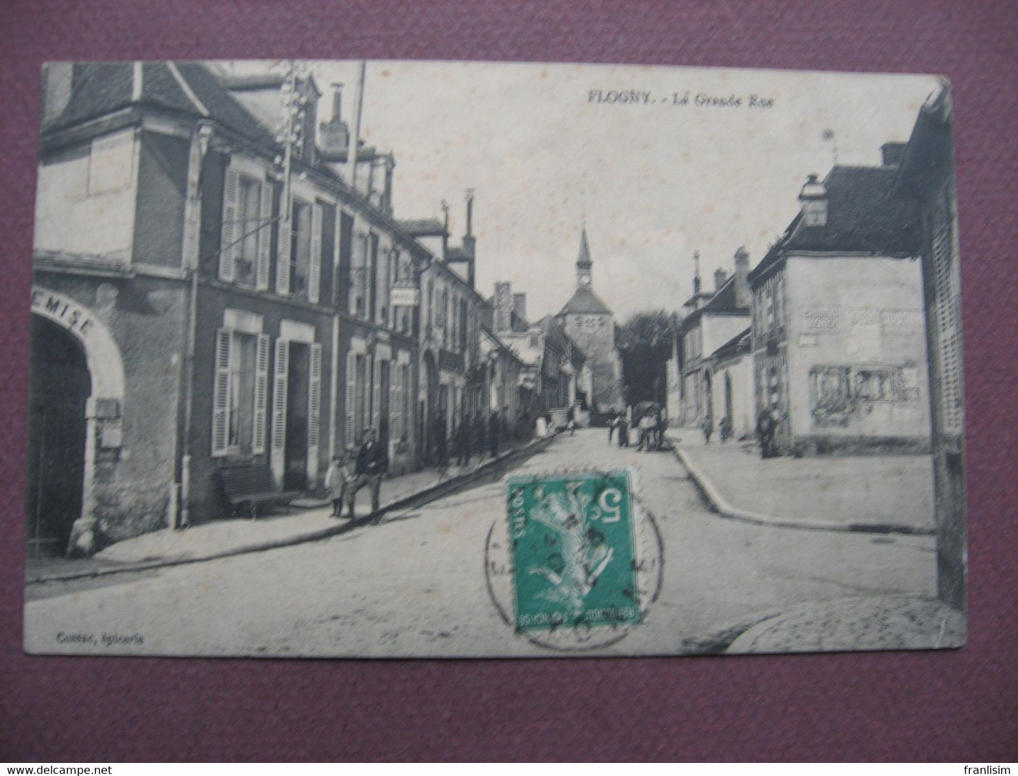 CPA 89 FLOGNY La Grande Rue ANIMEE - Flogny La Chapelle