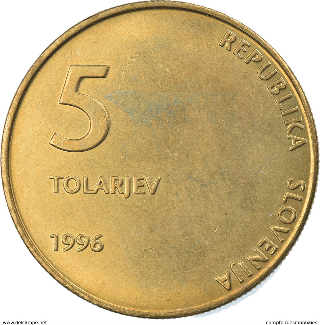 Monnaie, Slovénie, 5 Tolarjev, 1996, FDC, Nickel-brass, KM:32 - Slovenia