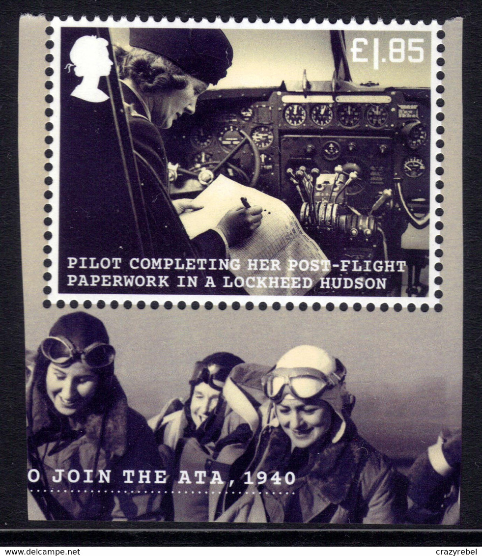 GB 2022 QE2 £1.85 Spitfire Women Ferry Pilots Pre Flight Ex M/S 4671 Umm (F1497 ) - Ongebruikt