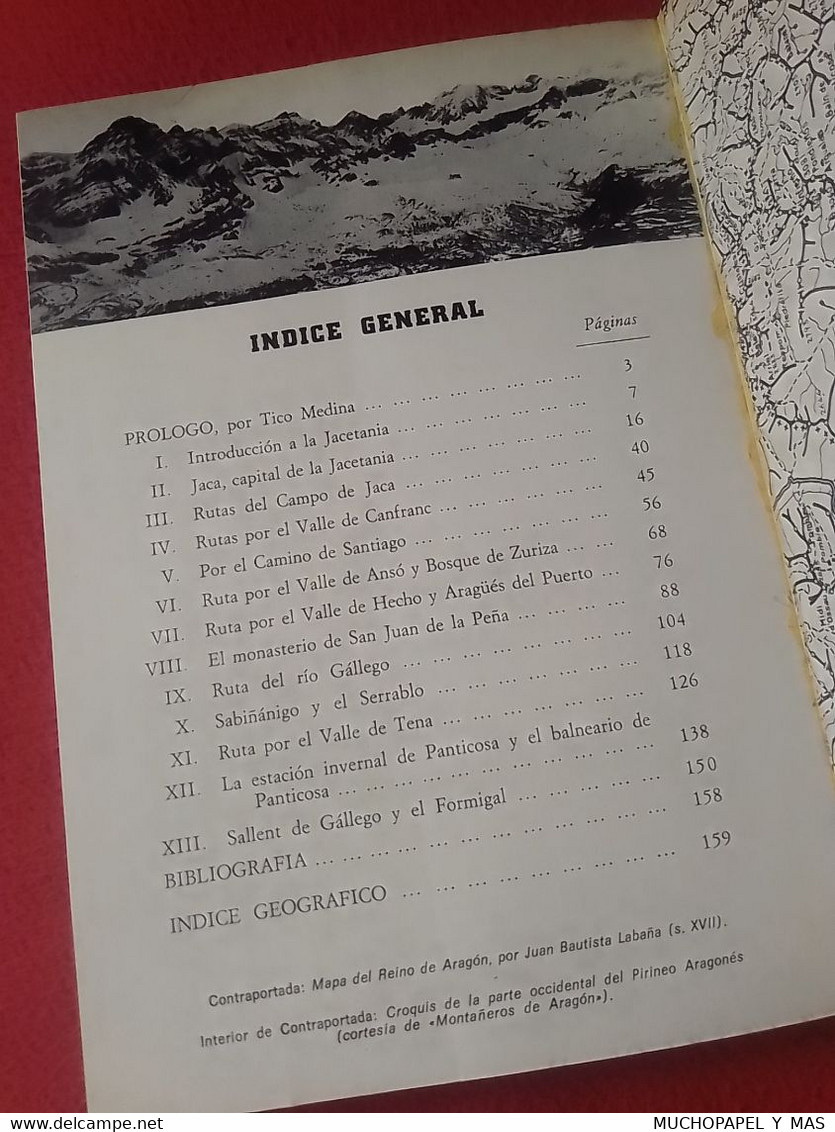 SPAIN ANTIGUO LIBRO POR EL PIRINEO ARAGONÉS RUTA DE LA JACETANIA 1975 CAYETANO ENRIQUEZ DE SALAMANCA...VER ARAGÓN ESPAÑA