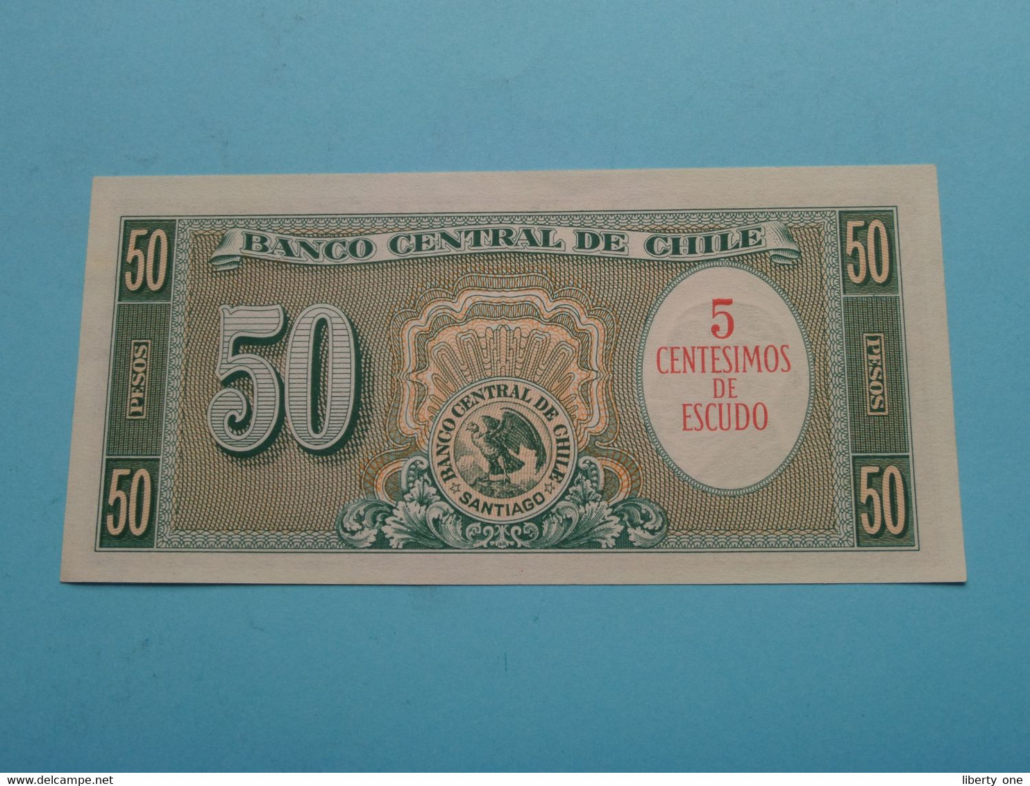 50 Cincuenta Pesos () Banco Central De CHILE ( C32-26 - 111224 ) ( For Grade See SCAN ) UNC ! - Chili