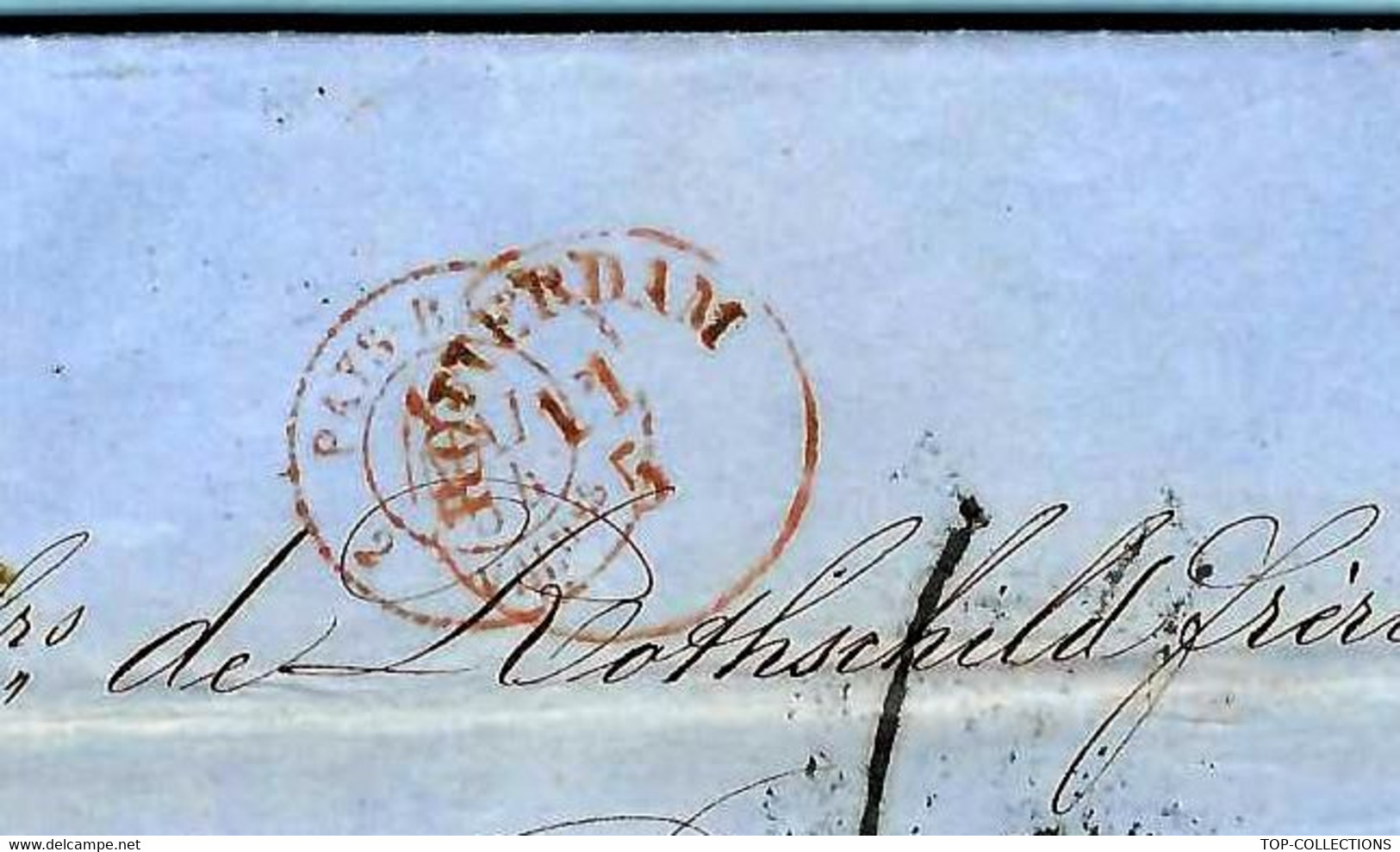 JUDAICA  LETTRE 1854 BANQUE FINANCE INTERNATIONALE Moses EZECHIELS ROTTERDAM à DE ROTHSCHILD FRERES B.E. - 1800 – 1899