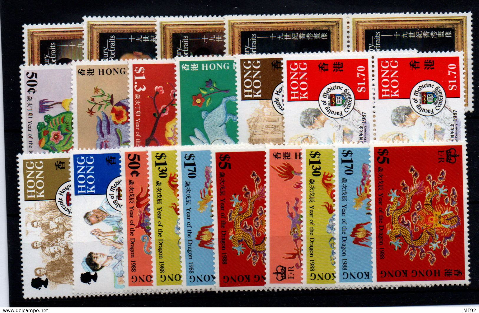 Hong Kong Nº 487/94, 514/17, 524/7. Año 1986/88 - 1941-45 Ocupacion Japonesa