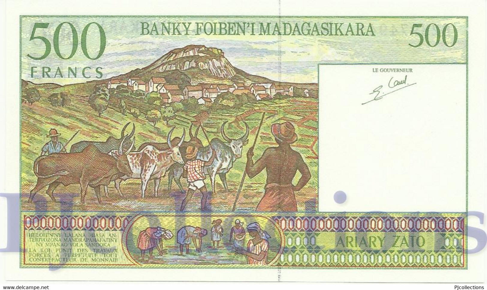 MADAGASCAR 500 FRANCS 1994 PICK 75b UNC PREFIX "A" - Madagascar